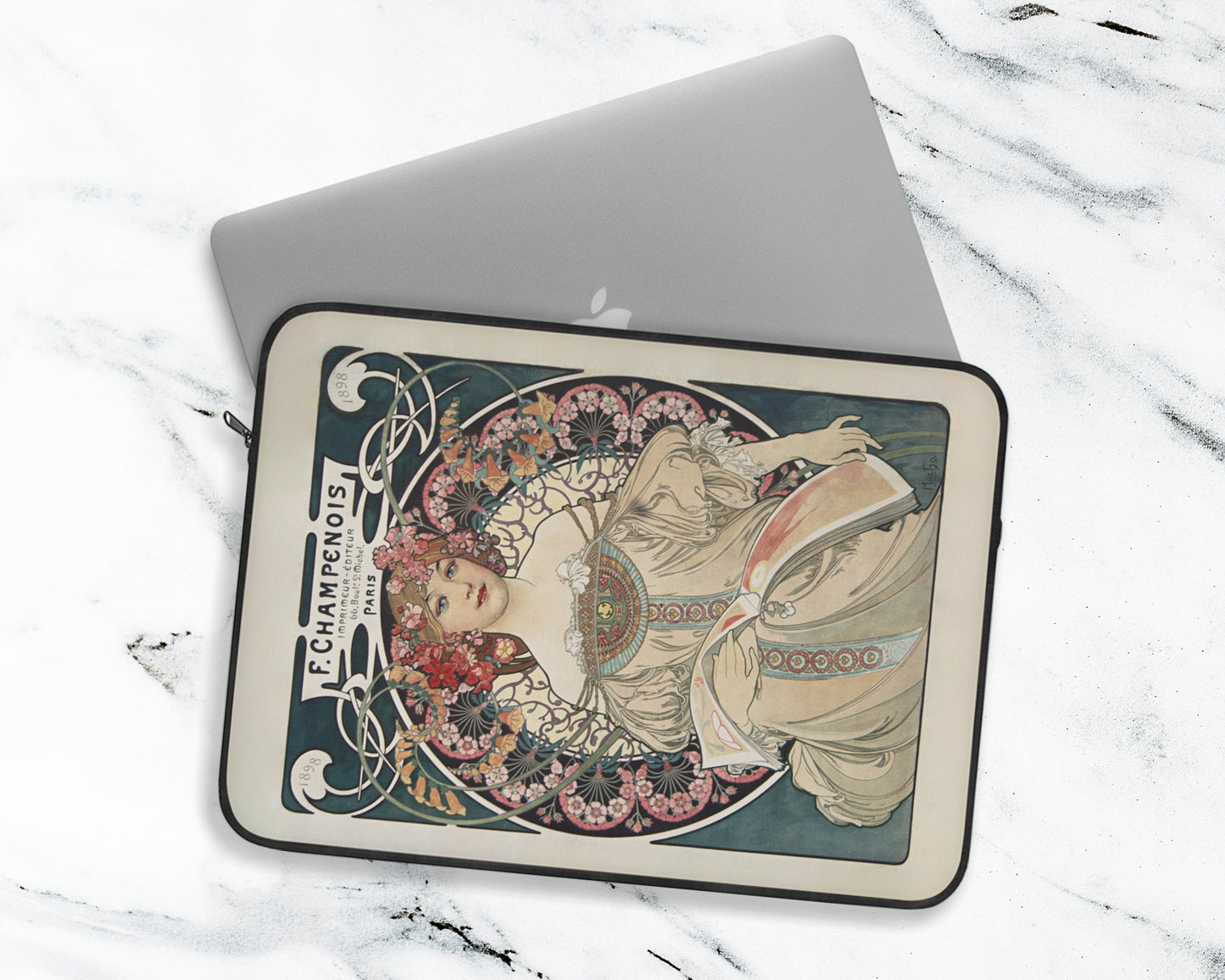 Alphonse Maria Mucha - F. Champenois Imprimeur-Editeur laptop sleeve