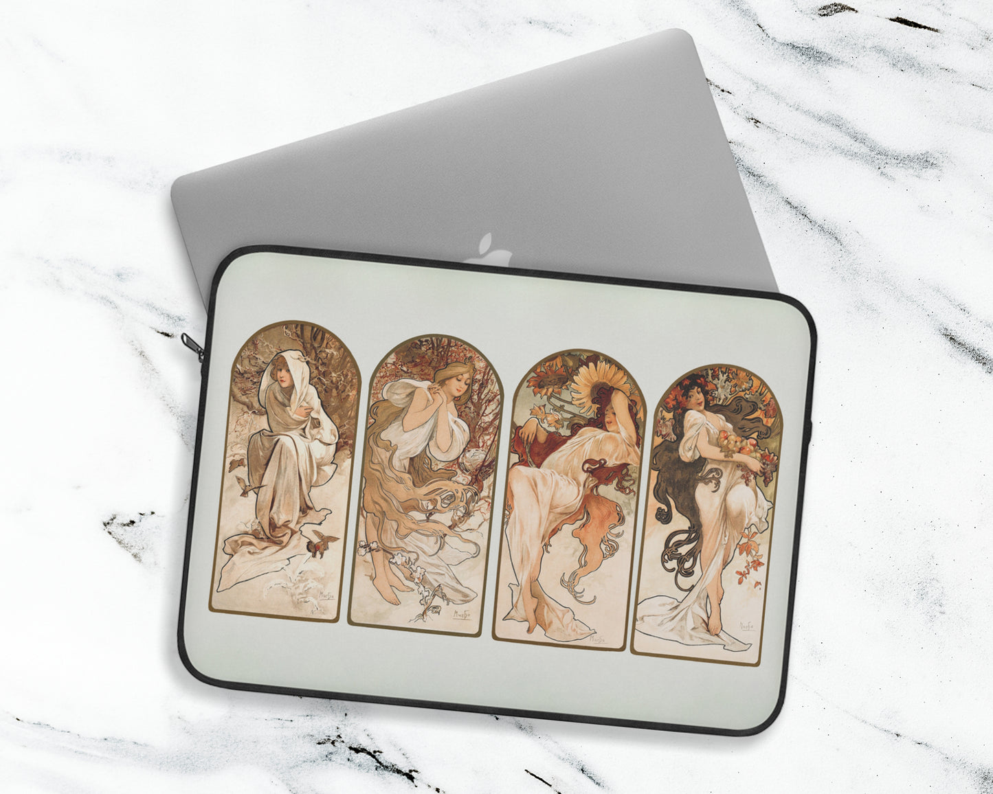 Alphonse Maria Mucha - The Seasons laptop sleeve