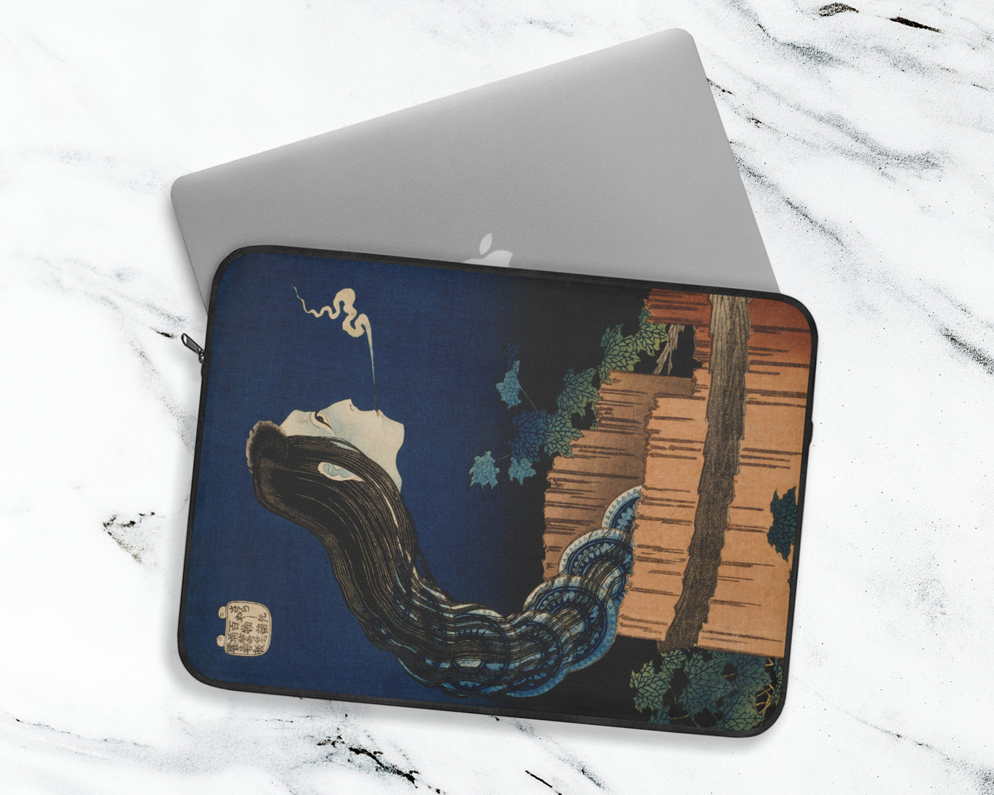 Katsushika Hokusai - The Mansion of the Plates laptop sleeve