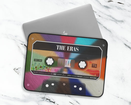 The Eras cassette tape laptop sleeve
