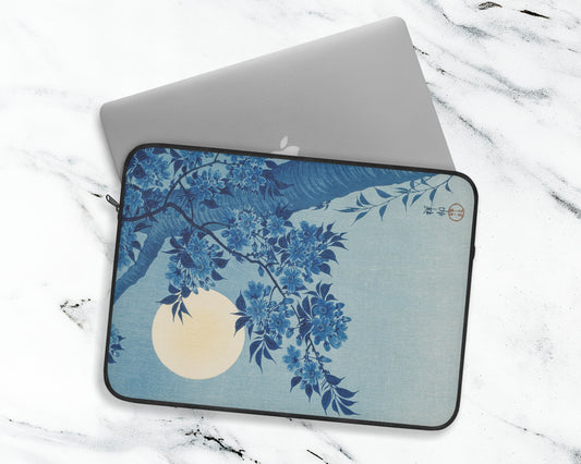 Ohara Koson - Blossoming Cherry on a Moonlit Night laptop sleeve