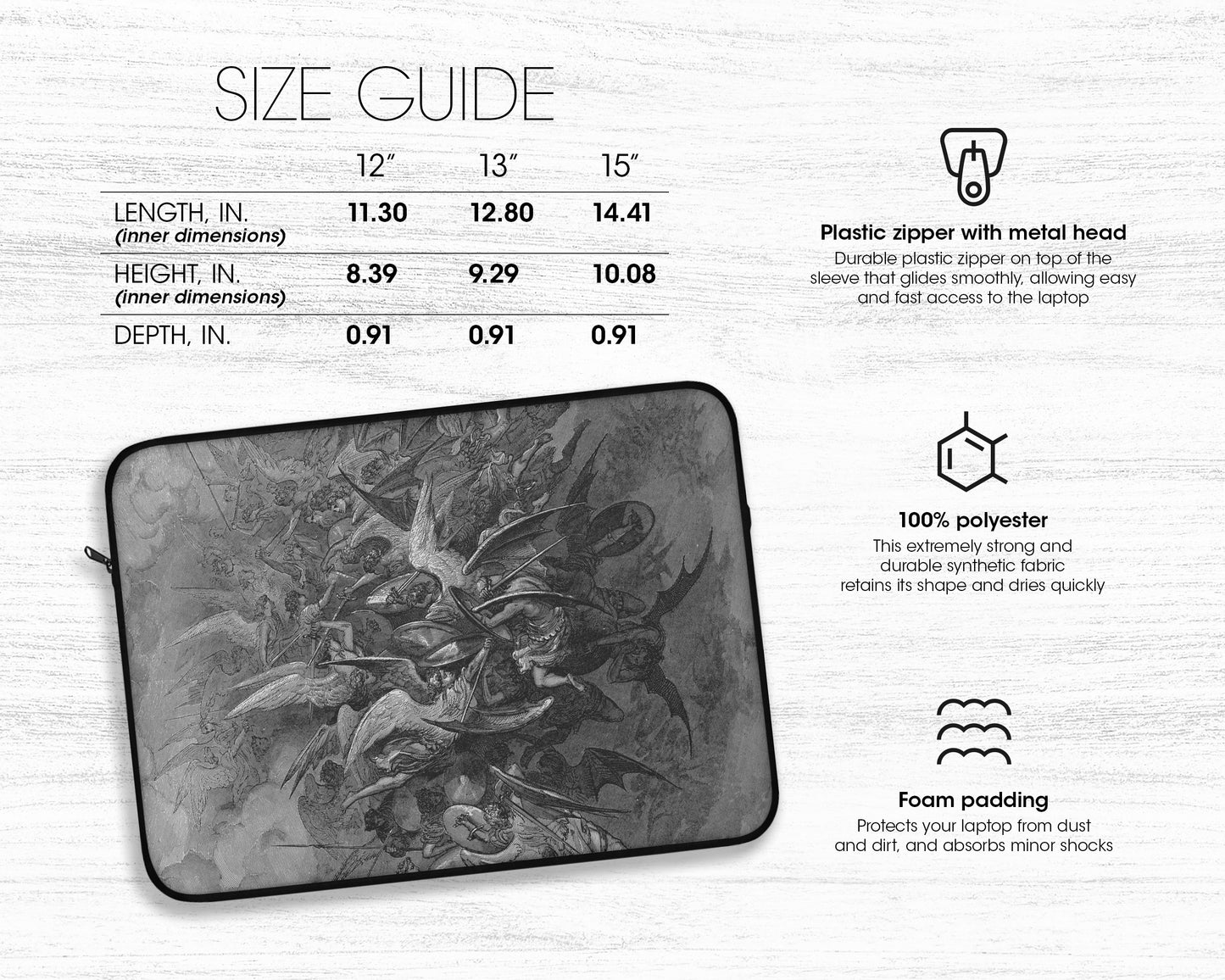 Gustave Dore - Paradise Lost laptop sleeve