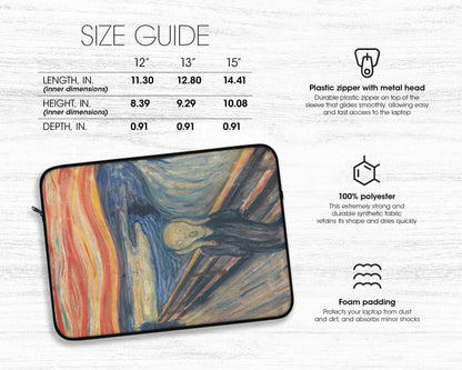 Edvard Munch - The Scream laptop sleeve