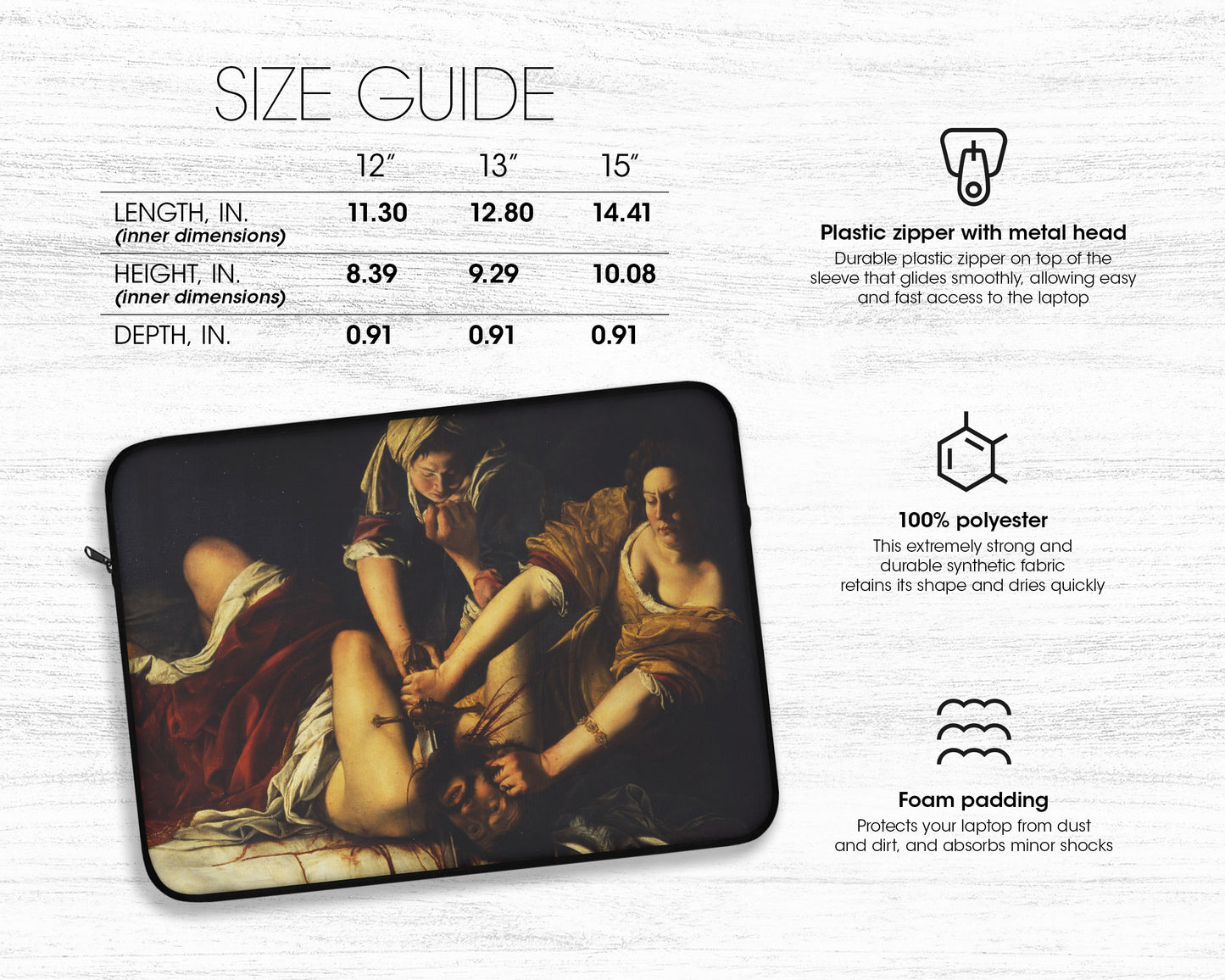Artemisia Gentileschi - Judith Slaying Holofernes laptop sleeve