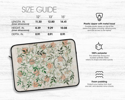 William Morris - Jasmine Pattern Artwork laptop sleeve