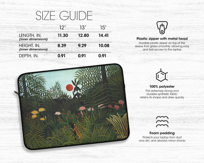 Henri Rousseau - Virgin Forest with Sunset laptop sleeve
