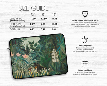 Henri Rousseau - The Equatorial Jungle laptop sleeve