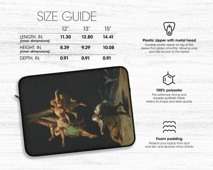 Francisco Goya - Witches' Flight laptop sleeve