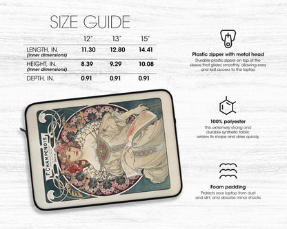 Alphonse Maria Mucha - F. Champenois Imprimeur-Editeur laptop sleeve