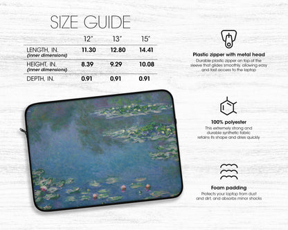 Claude Monet - Water Lilies laptop sleeve