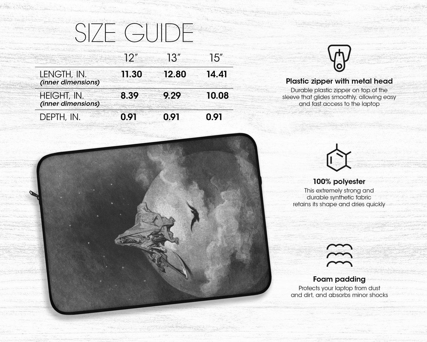 Gustave Dore - The Raven laptop sleeve