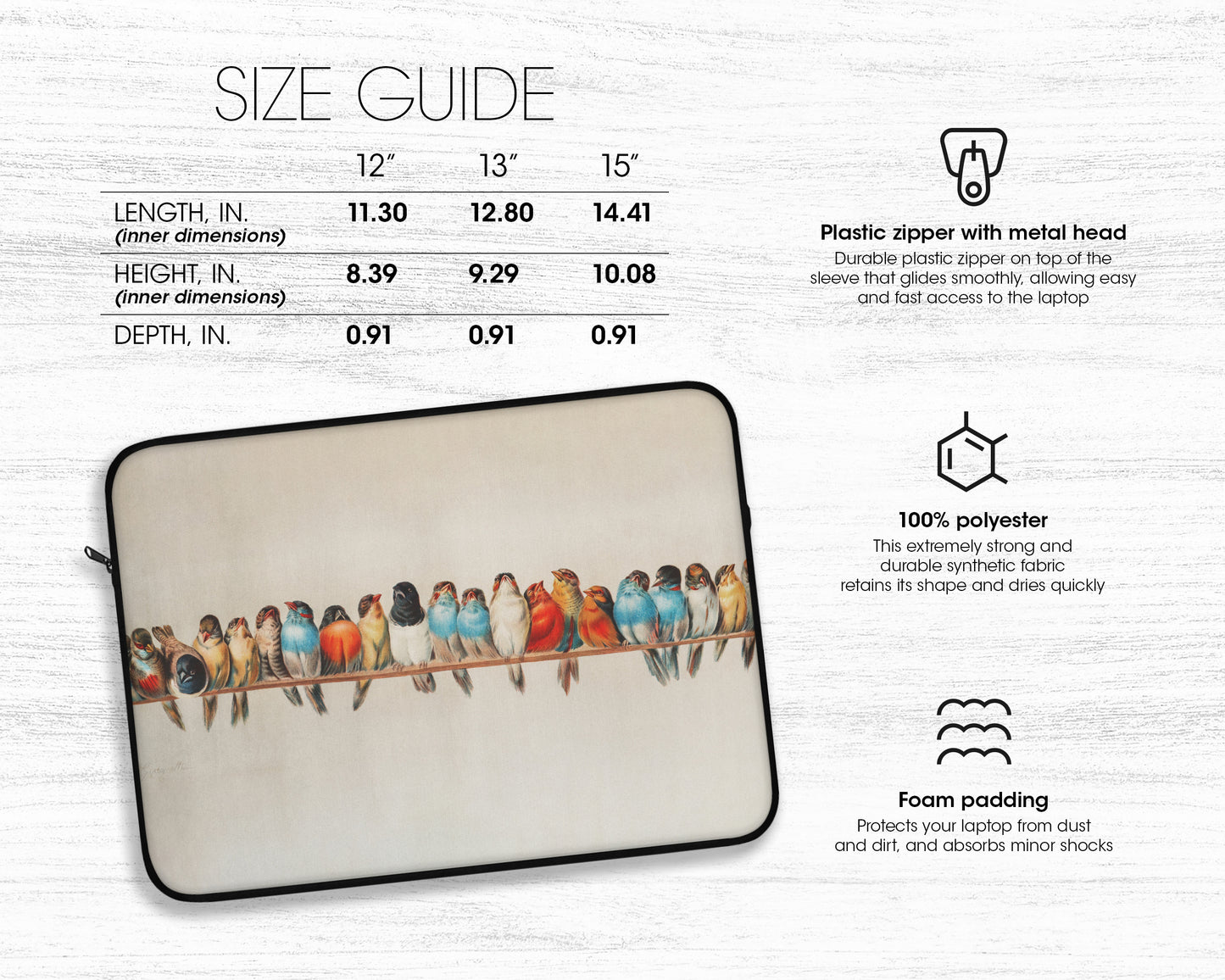 Hector Giacomelli - A Perch of Birds laptop sleeve