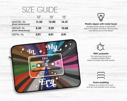 In my Eras era vintage cassette tape laptop sleeve