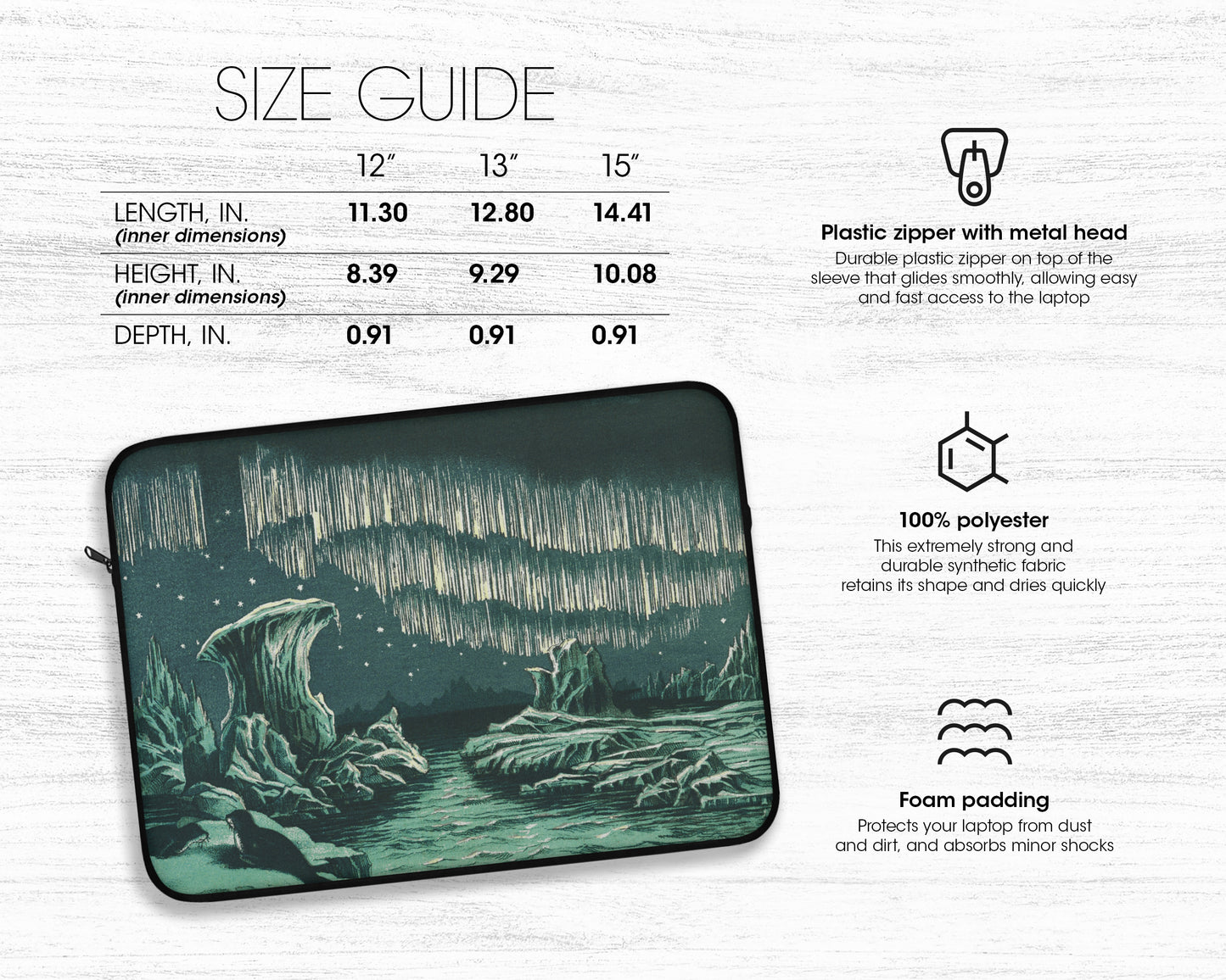 William MacKenzie - Aurora Borealis in High Latitudes laptop sleeve