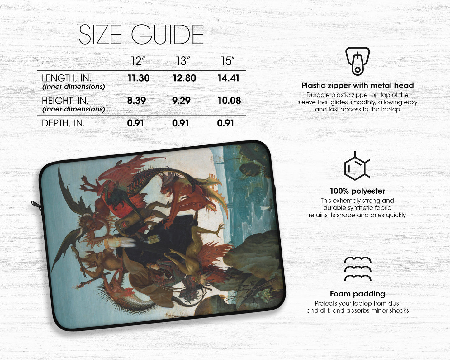 Michelangelo Buonarroti - The Torment of Saint Anthony laptop sleeve