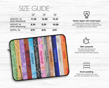 Personalized name Eras laptop sleeve