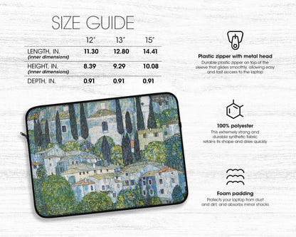 Gustav Klimt - Kirche in Cassone laptop sleeve