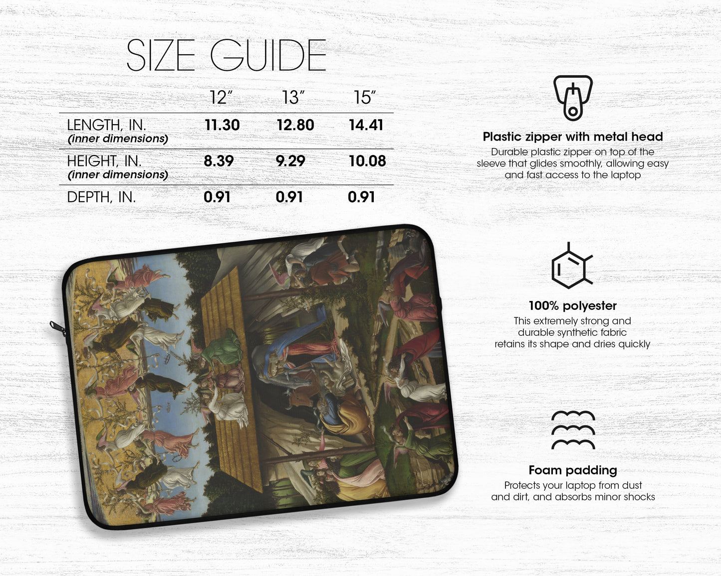 Sandro Botticelli - Mystic Nativity laptop sleeve