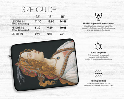 Sandro Botticelli - Portrait of a Young Woman laptop sleeve