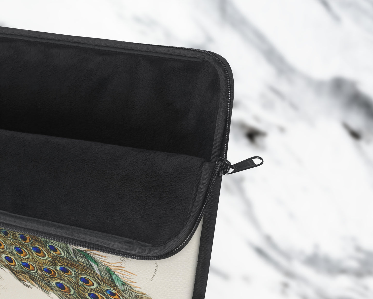 Sir William Jardine - A Majestic Male Peafowl Portrait from The Naturalist's Library laptop sleeve