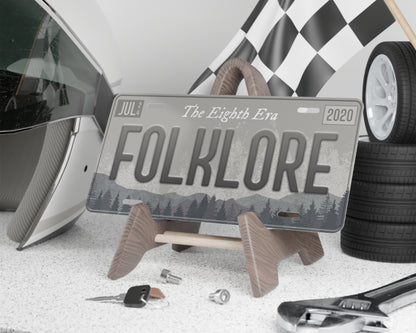 Folklore era license plate