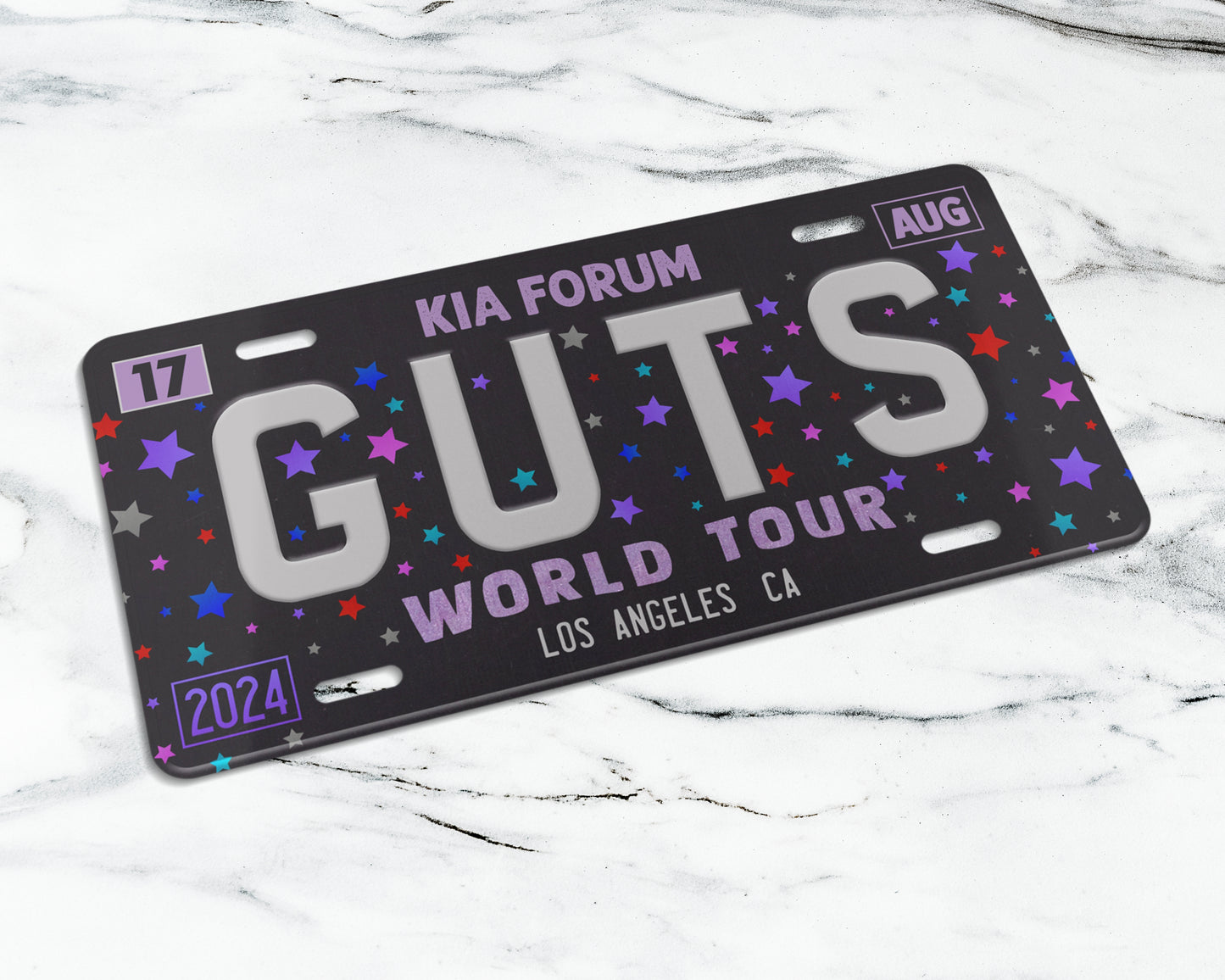Guts World Tour license plate