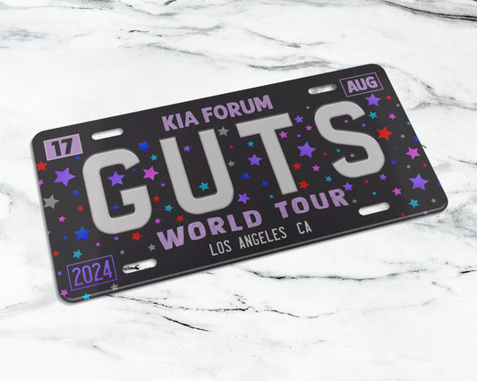 Guts World Tour license plate