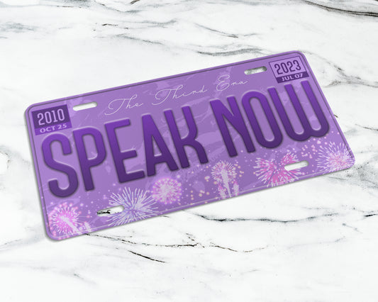 Speak Now era license plate