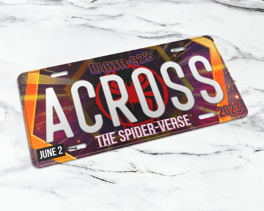 SpiderMan: Across the SpiderVerse (2023) movie license plate
