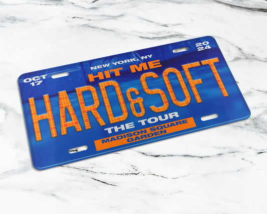 Hit Me Hard and Soft: The Tour license plate