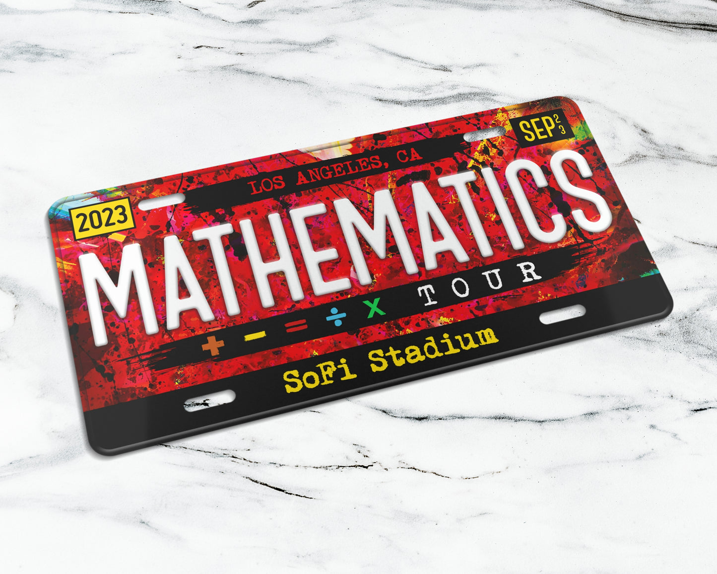 The Mathematics Tour license plate