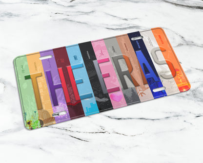 The Eras license plate