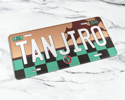 Set of anime characters license plate