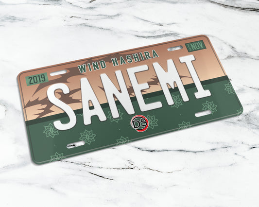 Sanemi license plate