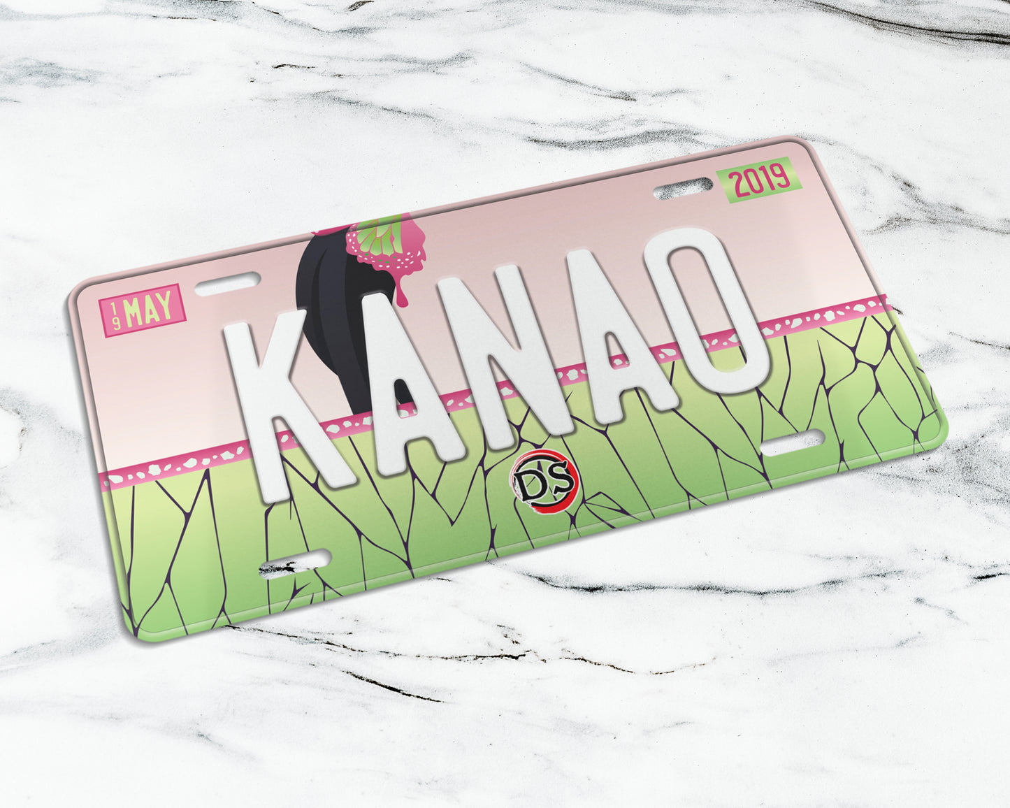 Set of anime characters license plate