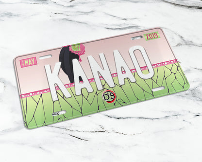 Set of anime characters license plate