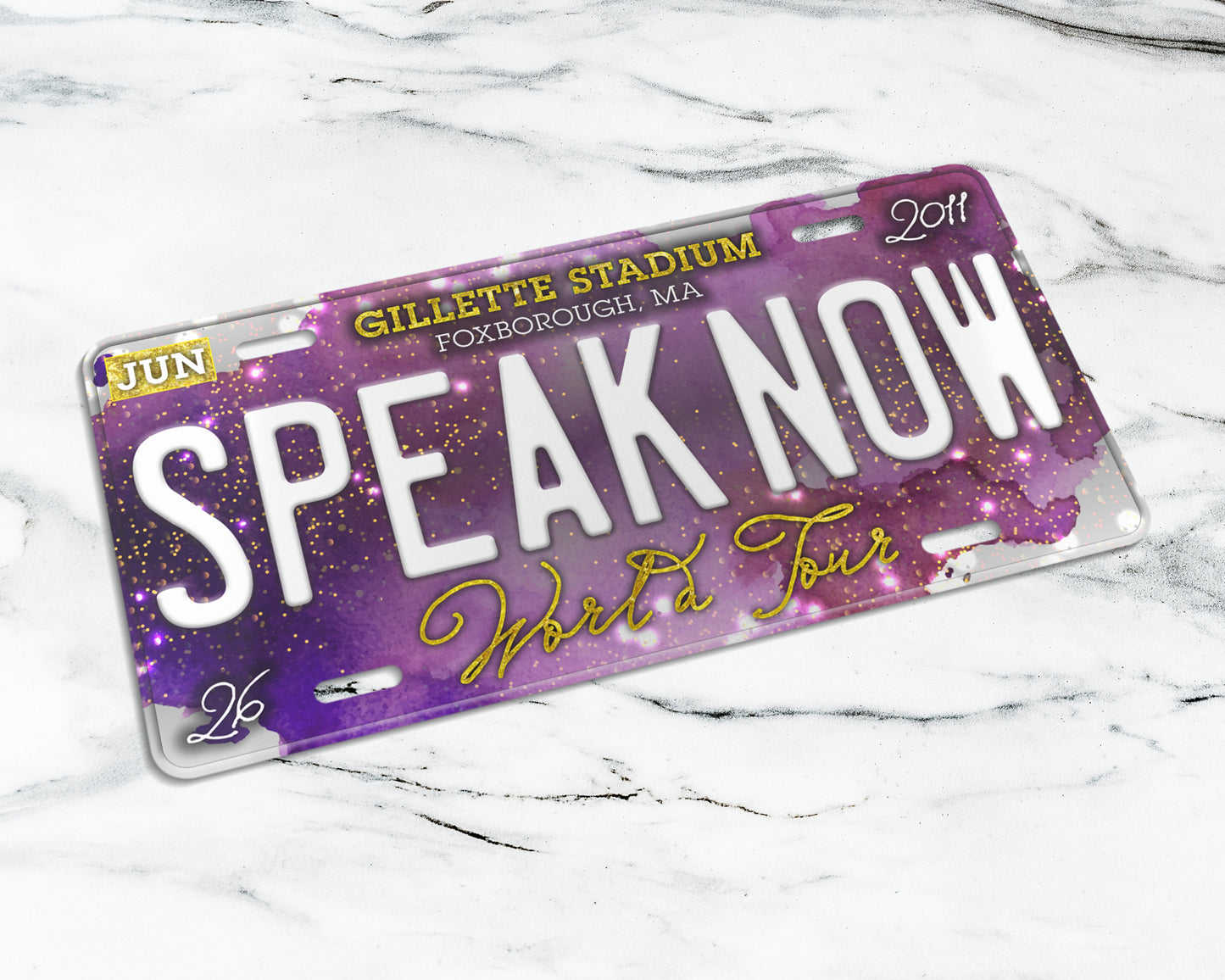 Speak Now World Tour license plate