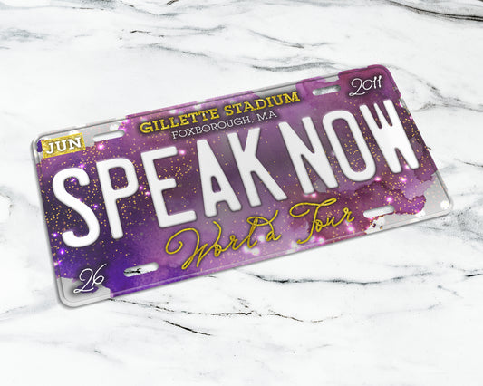 Speak Now World Tour license plate