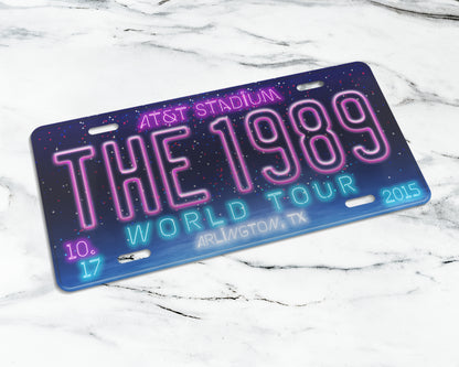 The 1989 World Tour license plate