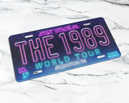 The 1989 World Tour license plate