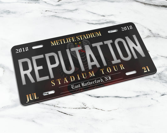 Reputation Stadium Tour license plate