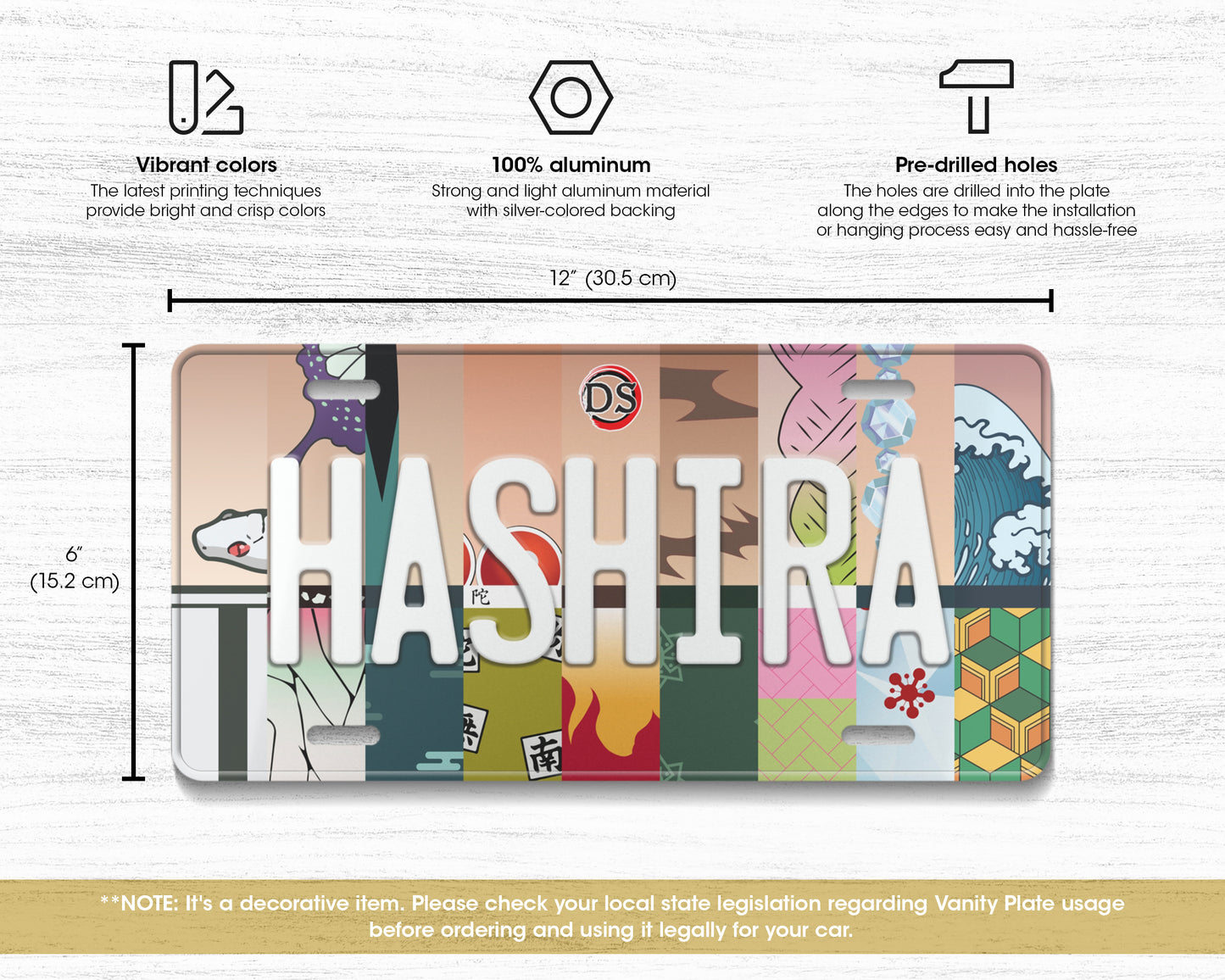 Set of the Hashira license plate