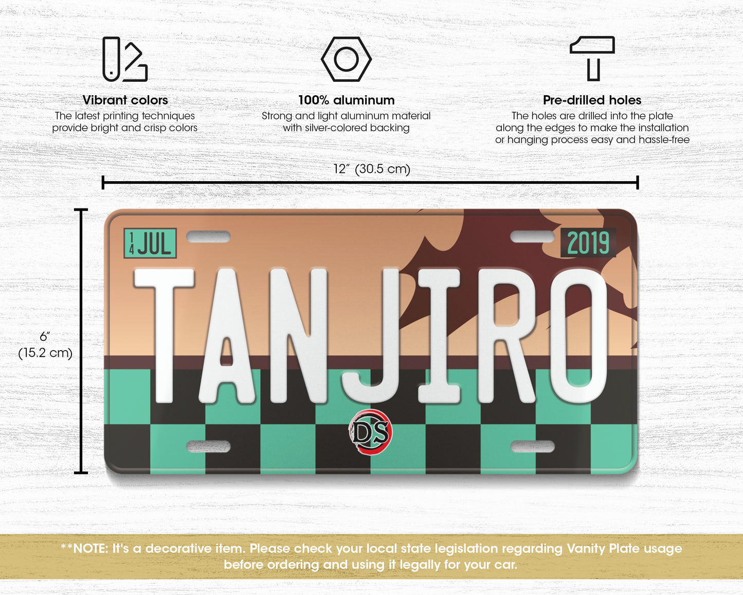 Tanjiro license plate