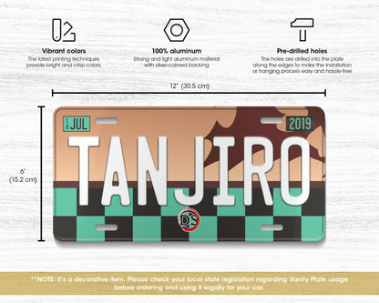 Tanjiro license plate