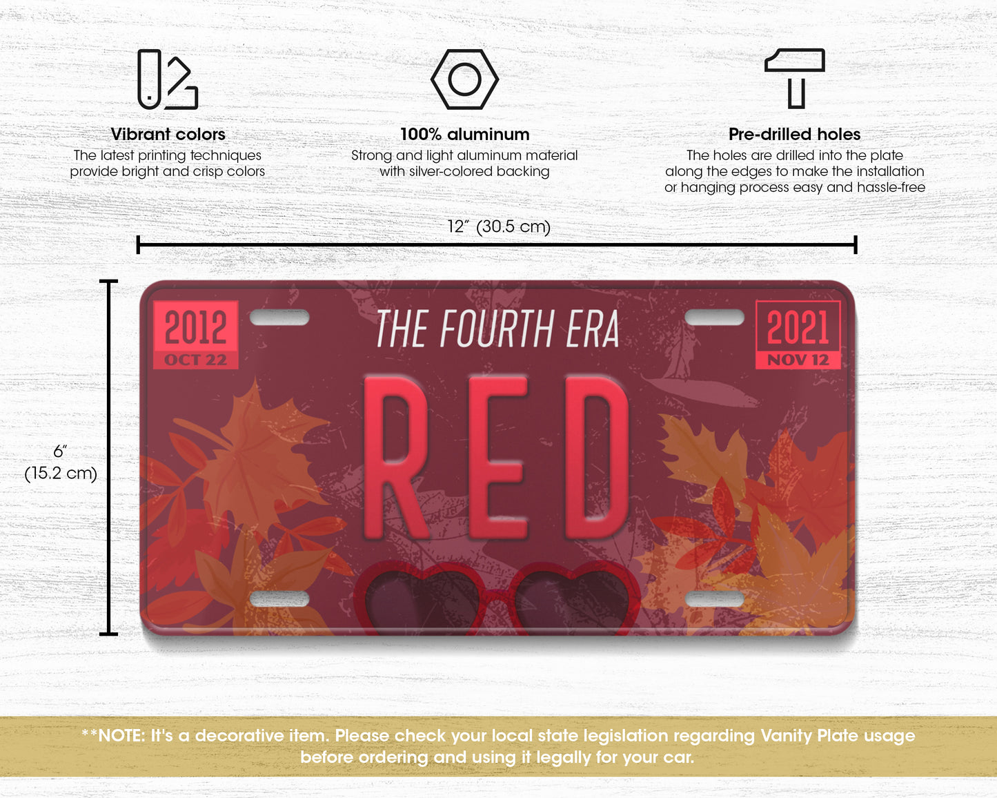 Red era license plate