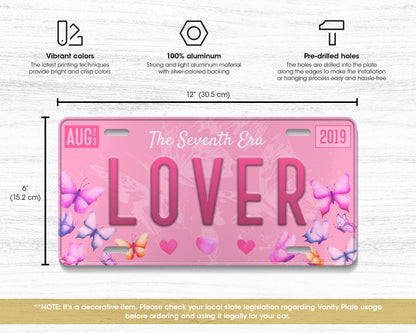 Lover era license plate