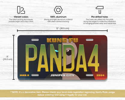 KungFu Panda 4 (2024) movie license plate