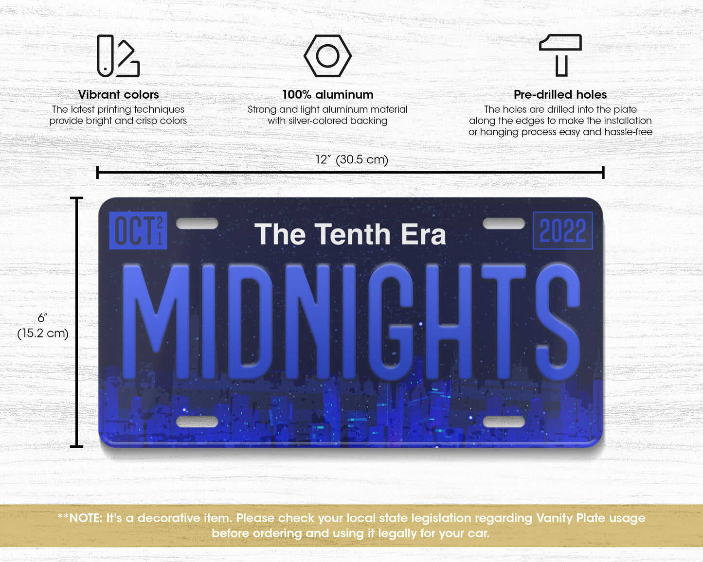 Midnights era license plate