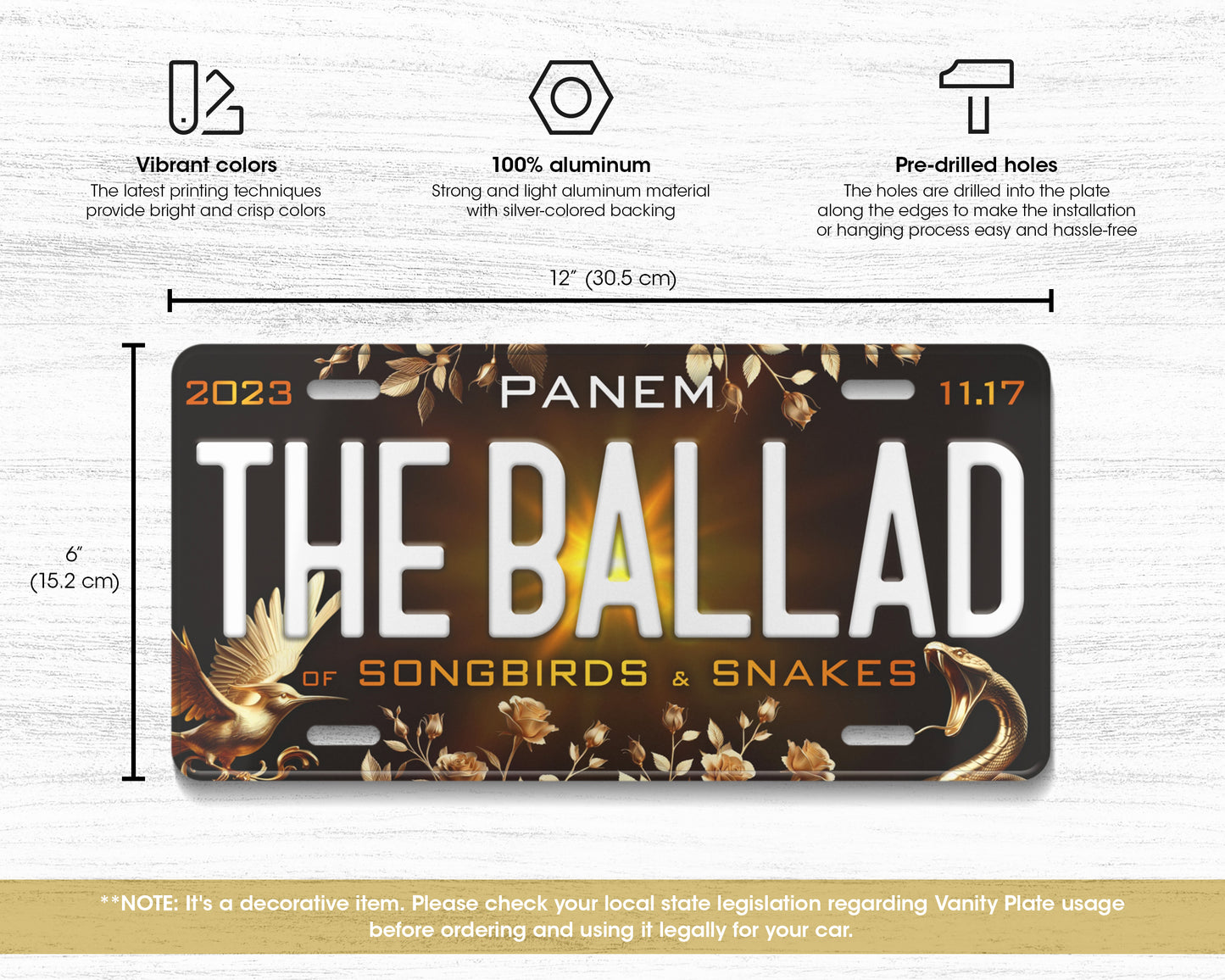 Ballad of Songbirds & Snakes (2023) movie license plate