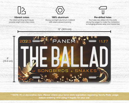 Ballad of Songbirds & Snakes (2023) movie license plate